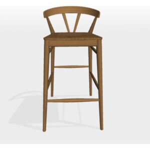 CIZETA - Barová židle GINGER 2127 SG celodřevěná