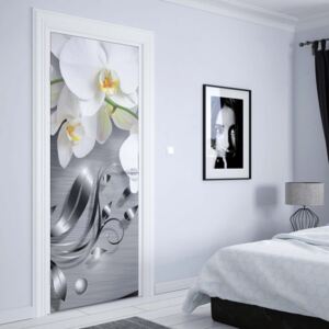 GLIX Fototapeta na dveře - Luxury Ornamental Design Orchids | 91x211 cm