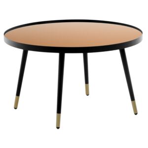 Černo-zlatý skleněný konferenční stolek LaForma Dila 80 cm
