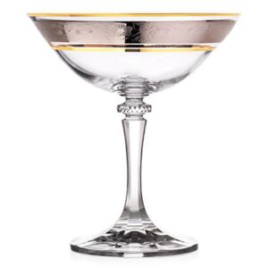 Bohemia Crystal Kleopatra skleničky na šampaňské1SC33/43249/180ml (set