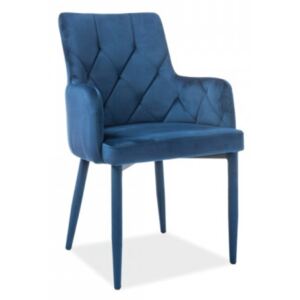 Jídelní židle Ricardo Velvet modrá
