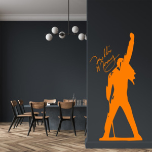 GLIX Freddie Mercury - samolepka na zeď Oranžová 60x30 cm