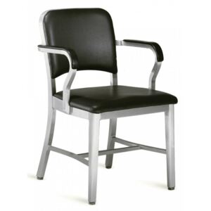 EMECO - Čalouněná židle s područkami NAVY