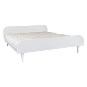 Dvoulůžková postel z borovicového dřeva s matrací Karup Design Twist Comfort Mat White/Natural, 180 x 200 cm