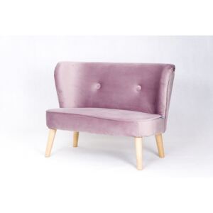 Drewex Dětská retro sofa pohovka světle růžová