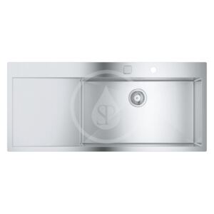 Grohe dřez K1000 s automatickým odtokem, 1160x520 mm, kartáčovaná nerez 31582SD1