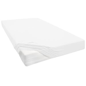 Biberna Žerzejové napínací prostěradlo (90 - 100 x 200 cm, bílá)
