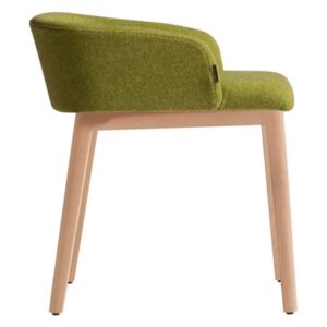 CAPDELL - Židle s dřevěnou podnoží CONCORD
