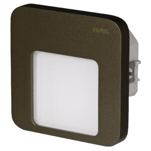 Zamel 01-221 orientační světlo do krabice 230V AC MOZA LED zlatá patina IP20 Barva světla: Teplá bílá
