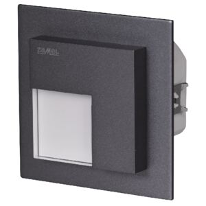 Zamel 07-221 orientační světlo v rámečku do krabice 230V AC TIMO LED grafit IP20 Barva světla: Teplá bílá