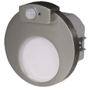 Zamel 02-212 schodišťové svítidlo s pohybovým a soumrakovým čidlem do krabice 14V DC MUNA LED kartáčovaná ocel IP20 Barva světla: Teplá bílá