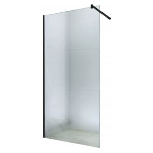 Koupelnová pevná zástěna MEXEN WALK-IN 60 cm - černá - čiré sklo