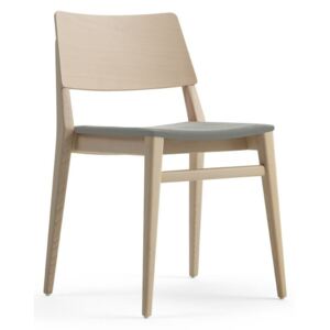 BILLIANI - Dřevěná židle s čalouněným sedákem TAKE 586