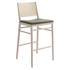 BILLIANI - Dfřevěná barová židle s čalouněným sedákem TRACY 596