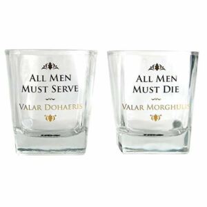 Sklenice na whisky Game of Thrones|Hra o Trůny: All Men Must Die set 2 kusů (objem 250 ml)