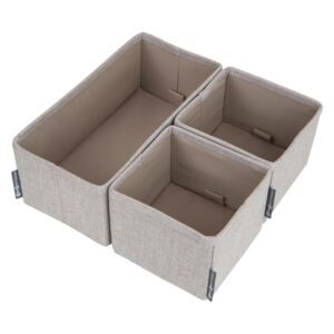 Sada 3 béžových organizérů Bigso Box of Sweden Drawer