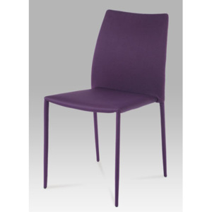 Jídelní židle stohovatelná, látka fialová