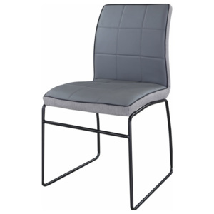 Jídelní židle vyrobená z ekokůže v šedé barvě TK2006