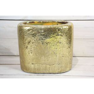 Betonová váza - zlatá (v. 22 cm) velikost