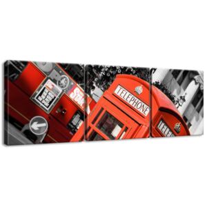 Gario Obraz na plátně Londýn červená telefonní budka Rozměry (š x v): 90 x 30 cm