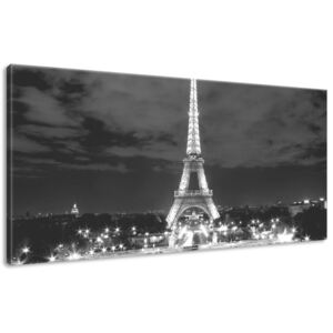 Gario Obraz na plátně Eiffelova věž černo-bílá Rozměry (š x v): 115 x 55 cm