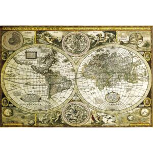 Plakát, Obraz - Mapa světa - historická, (91.5 x 61 cm)