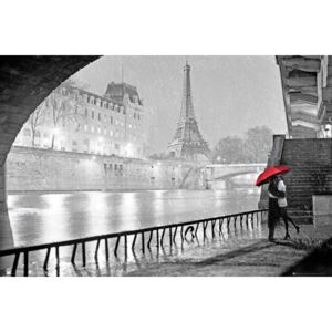 Plakát, Obraz - Paříž - Eiffel tower kiss, (91,5 x 61 cm)