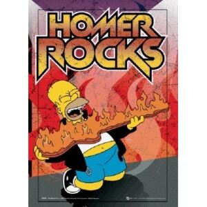 THE SIMPSONS - homer rock 3D Plakát, 3D Obraz, (30 x 42 cm)