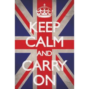 Plakát, Obraz - Keep calm and carry on - union, (61 x 91,5 cm)