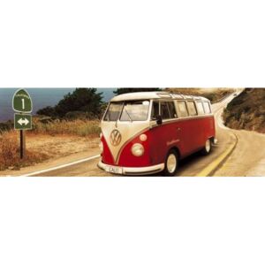 Plakát, Obraz - VW Volkswagen Californian - Route on, (158 x 53 cm)