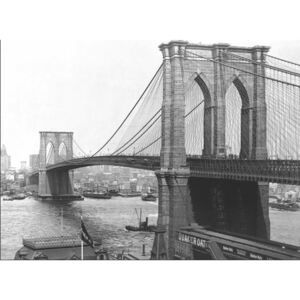 Obraz, Reprodukce - New York - Brooklyn bridge, A. LOEFLER, (80 x 60 cm)
