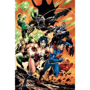 Plakát, Obraz - DC Comics - Justice League Charge, (61 x 91,5 cm)