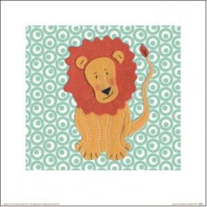 Obraz, Reprodukce - Catherine Colebrook - Fuzzy Lion, (30 x 30 cm)