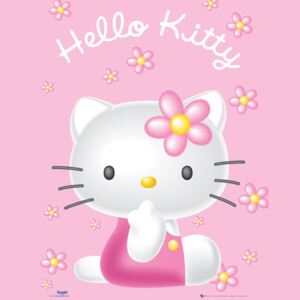 Plakát, Obraz - Hello Kitty - Pink, (40 x 50 cm)