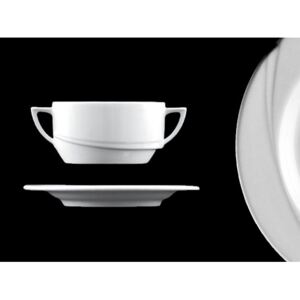 Šálek na polévku s podšálkem, souprava ATLANTIS, objem: 300 mlvýška: 5,7 cmprůměr: 10,4 cm, výrobce Lilien