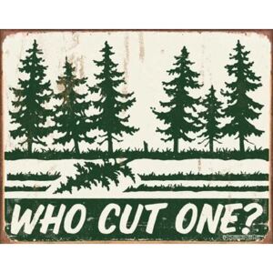 Plechová cedule SCHONBERG - Who Cut One?, (40 x 31,5 cm)