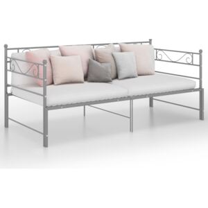 Rám vysouvací postele/pohovky šedý kovový 90 x 200 cm