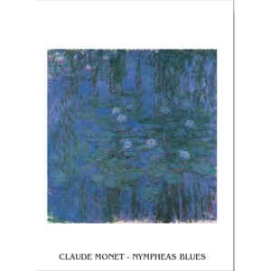 Obraz, Reprodukce - Modré lekníny, Claude Monet, (24 x 30 cm)