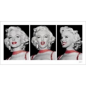 Obraz, Reprodukce - Marilyn Monroe - Red Dress Triptych, (100 x 50 cm)