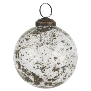 Vánoční baňka Pebbled Glass Clear 8cm