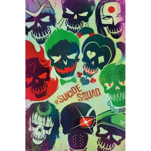 Plakát, Obraz - Sebevražedný oddíl - Deadshot Skull, (61 x 91,5 cm)