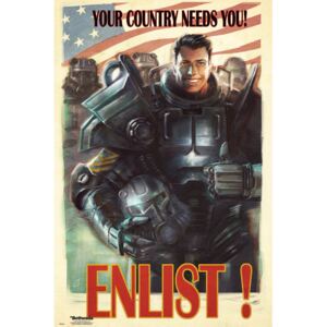 Plakát, Obraz - Fallout 4 - Enlist, (61 x 91,5 cm)