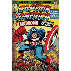 Plakát, Obraz - Marvel Retro - Captain America - Madbomb, (61 x 91,5 cm)