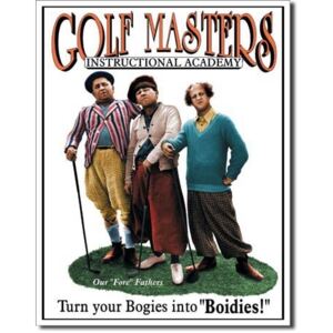 Plechová cedule STOOGES - golf masters, (32 x 41 cm)