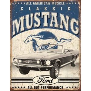 Plechová cedule Classic Mustang, (31,5 x 40 cm)