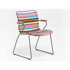 Click jídelní židle s bambusovými područkami - Click židle bledotyrkysová