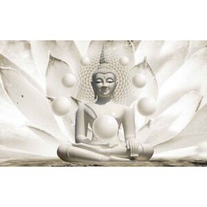 Fototapeta, Tapeta 3D vzor - Buddha v lotusu, (254 x 184 cm)