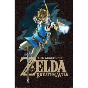 Plakát, Obraz - Zelda Breath of the Wild - Game Cover, (61 x 91,5 cm)