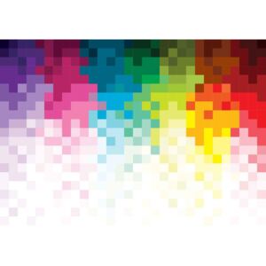 Fototapeta, Tapeta Abstraktní vzor pixely - duha, (312 x 219 cm)
