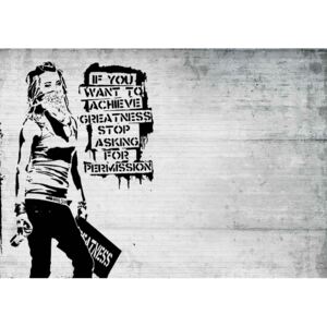 Fototapeta, Tapeta Banksy Graffiti, (104 x 70.5 cm)